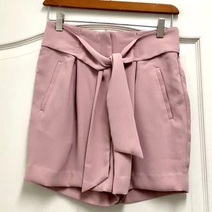 H&M Size 2 Pink (blush) High-waisted Tie Shorts